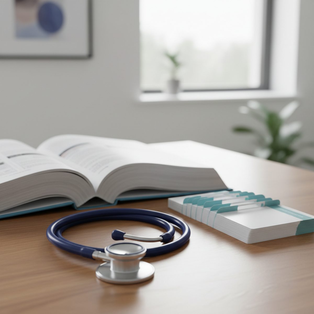 A nursing student reviewing a study guide on cardiac medications NCLEX for her upcoming exam.
