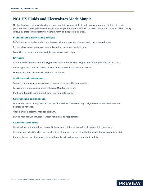 Essential Lab Values Cheat Sheets & Flash Cards - Page 14