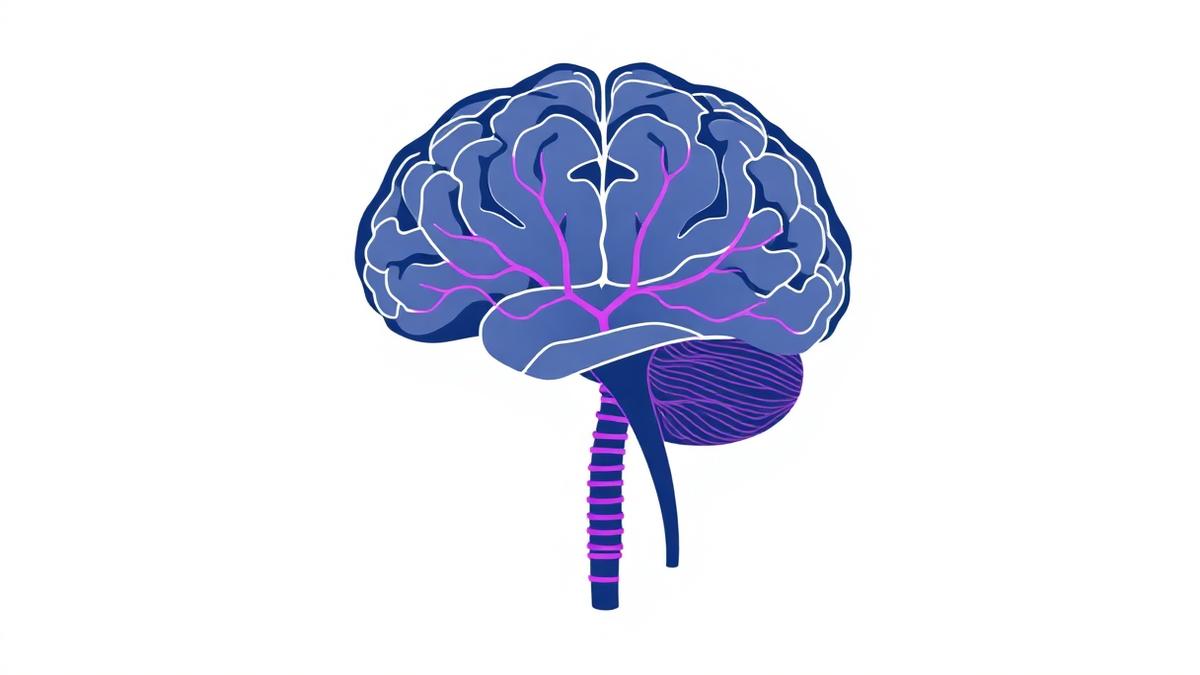 Illustration of the brain and spinal cord